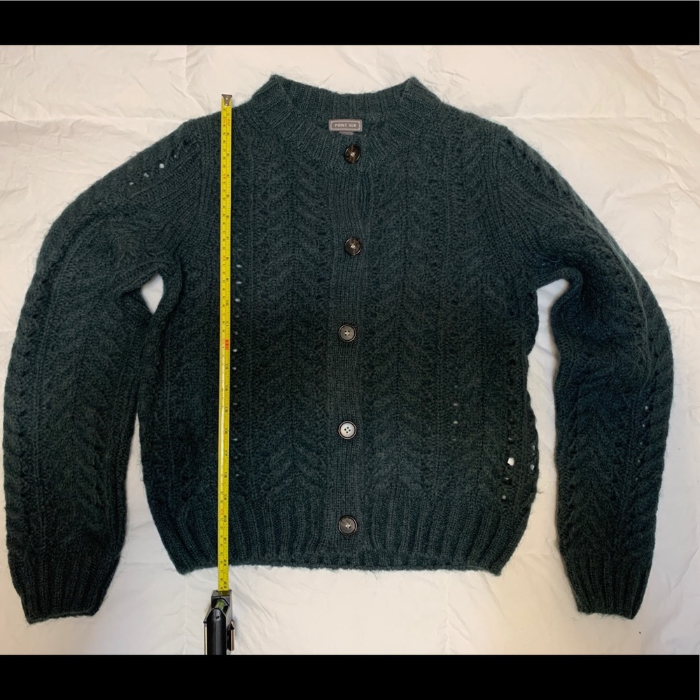 JCrew Point Sur wool sweater Med Dk green